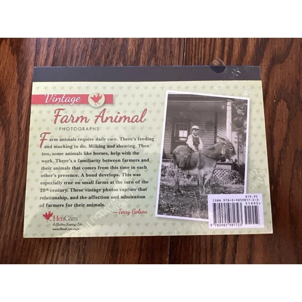 Vintage Farm Animals Photographs by Terry Golson |‎ Book of 30 Postcards